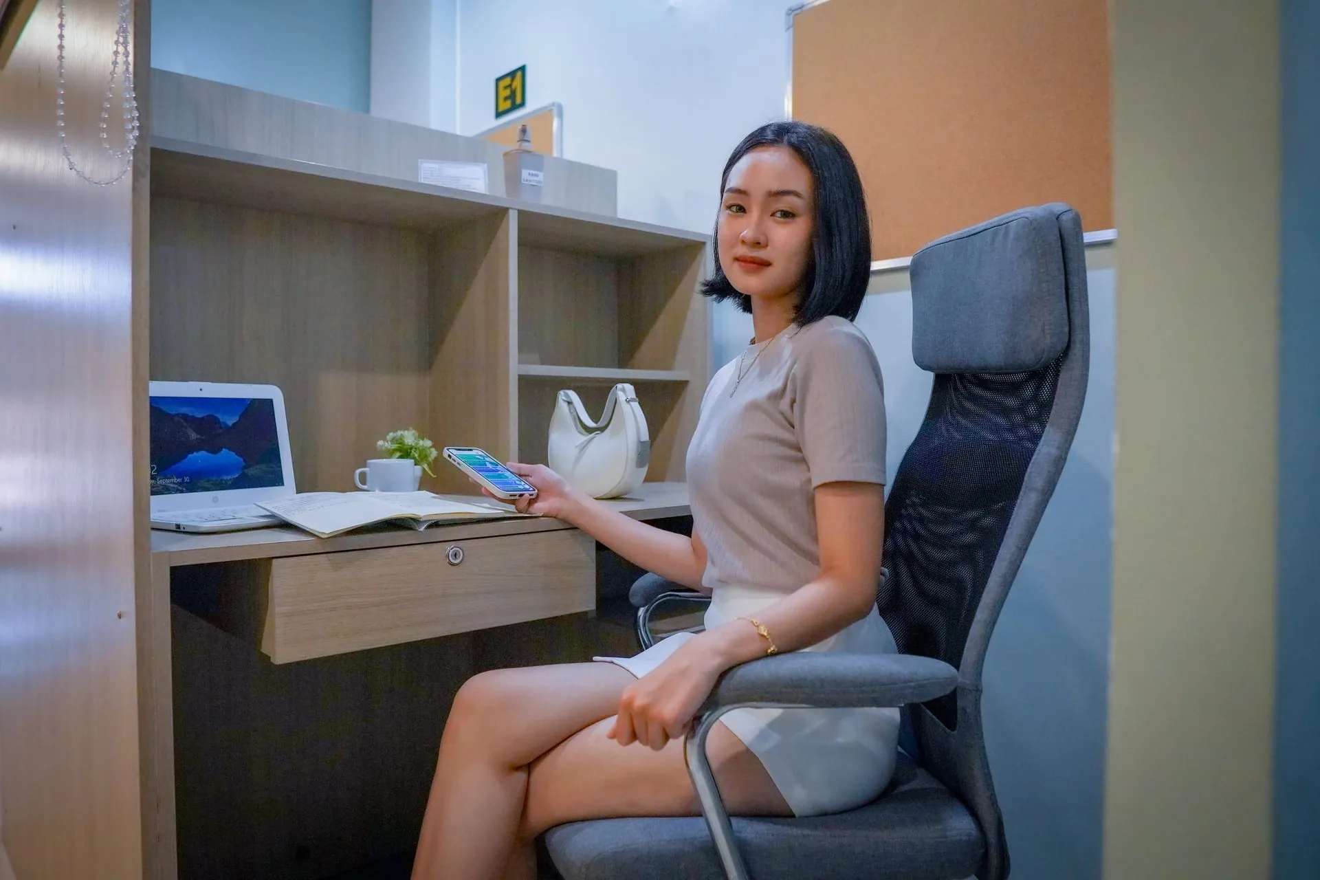 Professional at executive desk