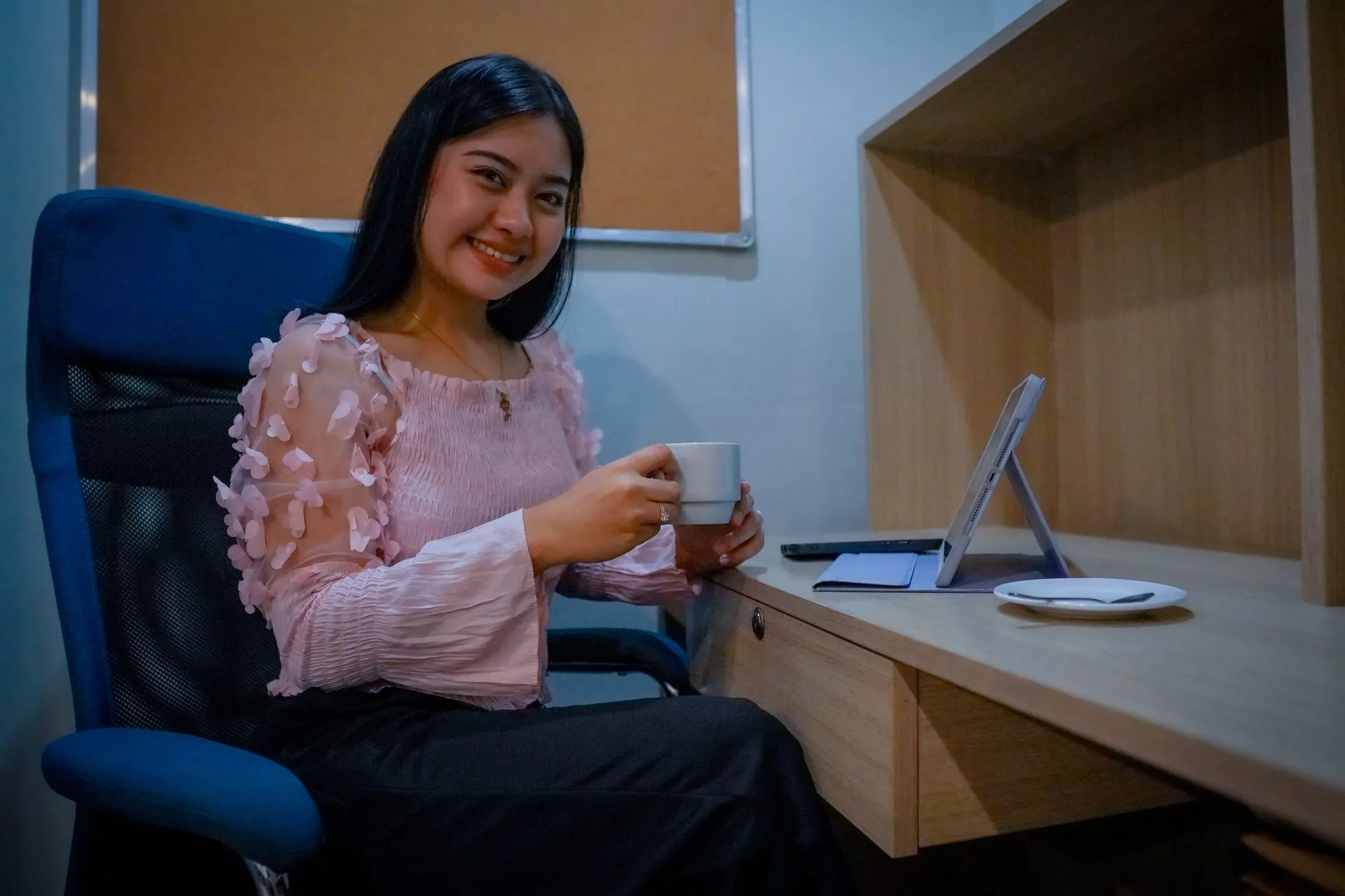 Executive desk setup