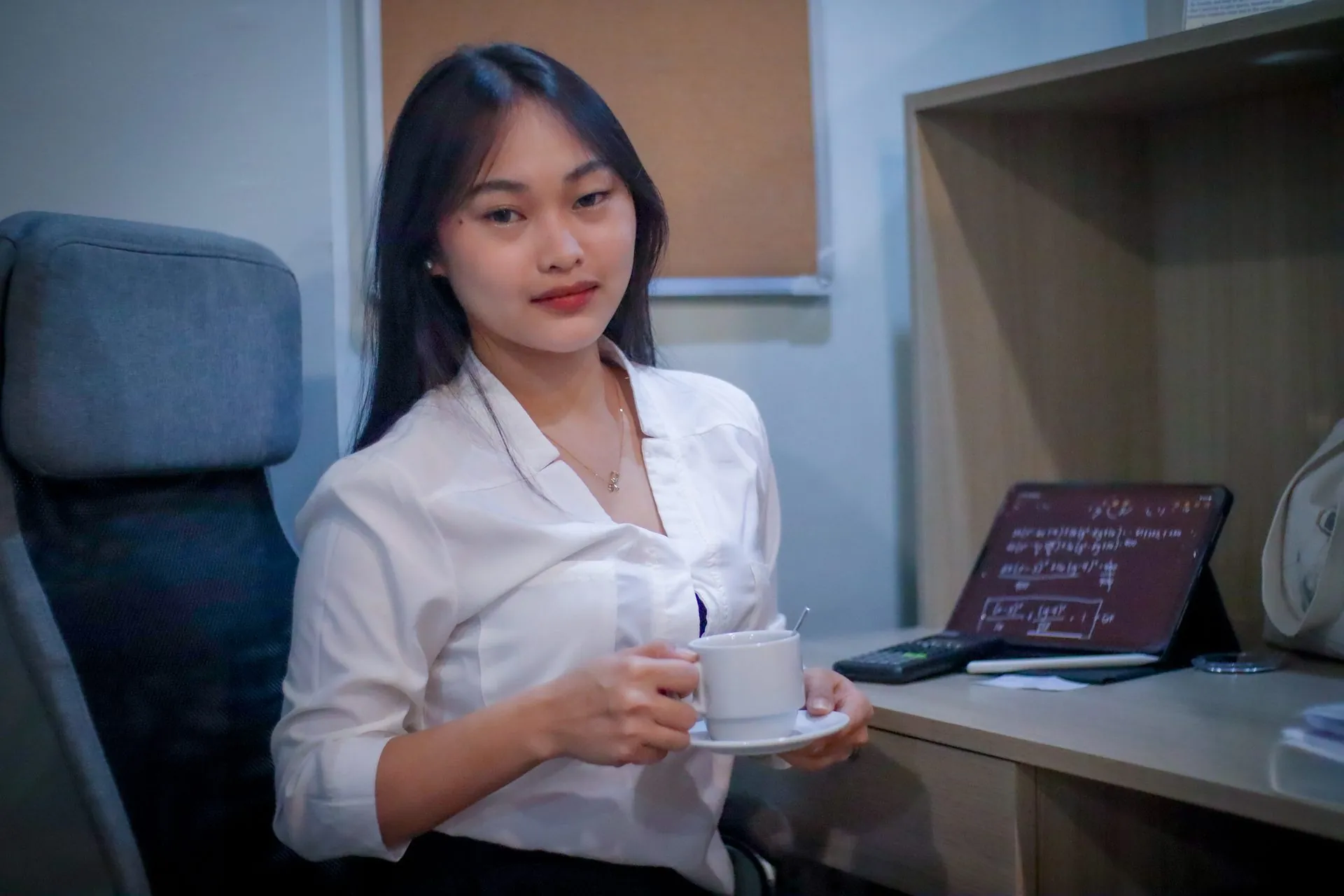 Member working at executive desk